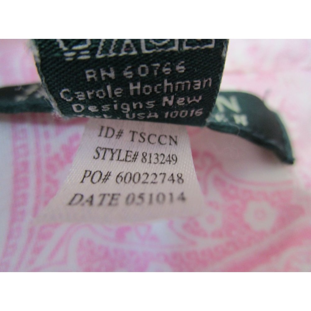 Lauren Ralph Lauren Pink Paisley Menswear Button Up Nightshirt Ladies L EUC - Picture 16 of 16